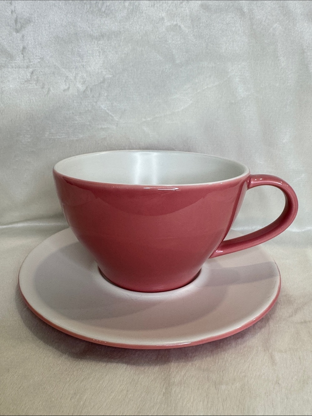 Starbucks Cup & Saucer Set Pink Hearts 2005 Large 16 oz. Vintage - Picture 11 of 11